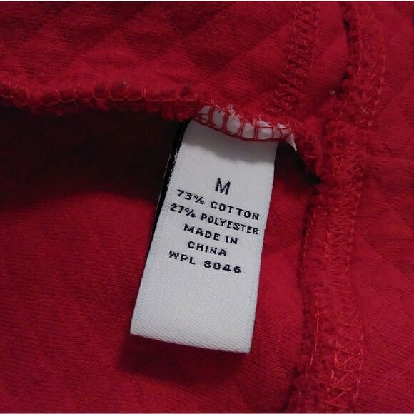 Style & co. Red Quilted Snap Button Down Sweater - Picture 5 of 6